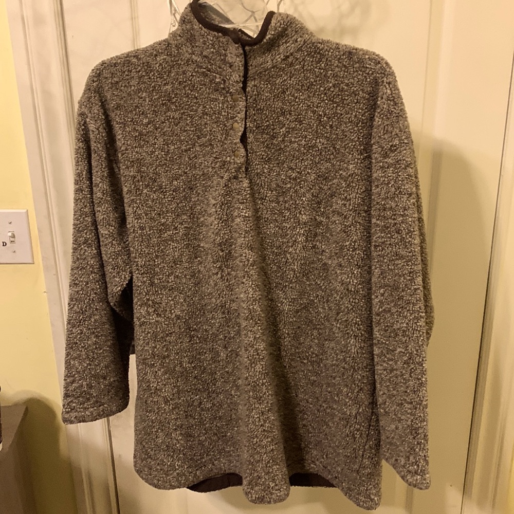 Jones New York Sport 1/4 Button Up Turtleneck Sweater